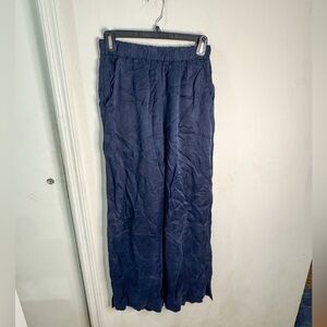 NWOT Harper Wilde Navy Blue Wide-Leg Pajama Pants, size XS